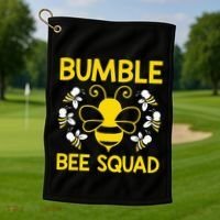 Bumble Bee Squad Bumblebee Team Group Golf Towel thumb 1