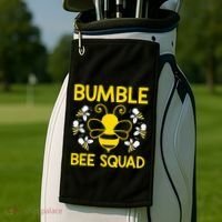 Bumble Bee Squad Bumblebee Team Group Golf Towel thumb 2