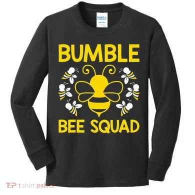 Bumble Bee Squad Bumblebee Team Group Kids Long Sleeve Shirt