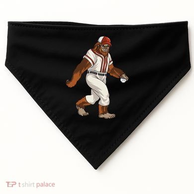 Bigfoot Baseball Sasquatch Playing Baseball Player USA-Made Doggie Bandana