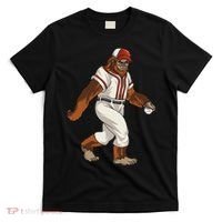 Bigfoot Baseball Sasquatch Playing Baseball Player T-Shirt thumb 0