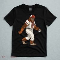 Bigfoot Baseball Sasquatch Playing Baseball Player T-Shirt thumb 5