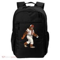 Bigfoot Baseball Sasquatch Playing Baseball Player Backpack thumb 0
