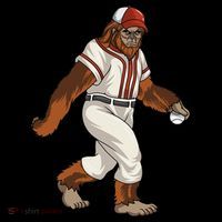 Bigfoot Baseball Sasquatch Playing Baseball Player Bucket Hat thumb 4
