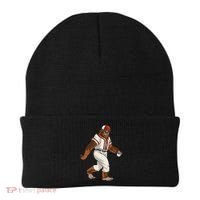 Bigfoot Baseball Sasquatch Playing Baseball Player Beanie thumb 0