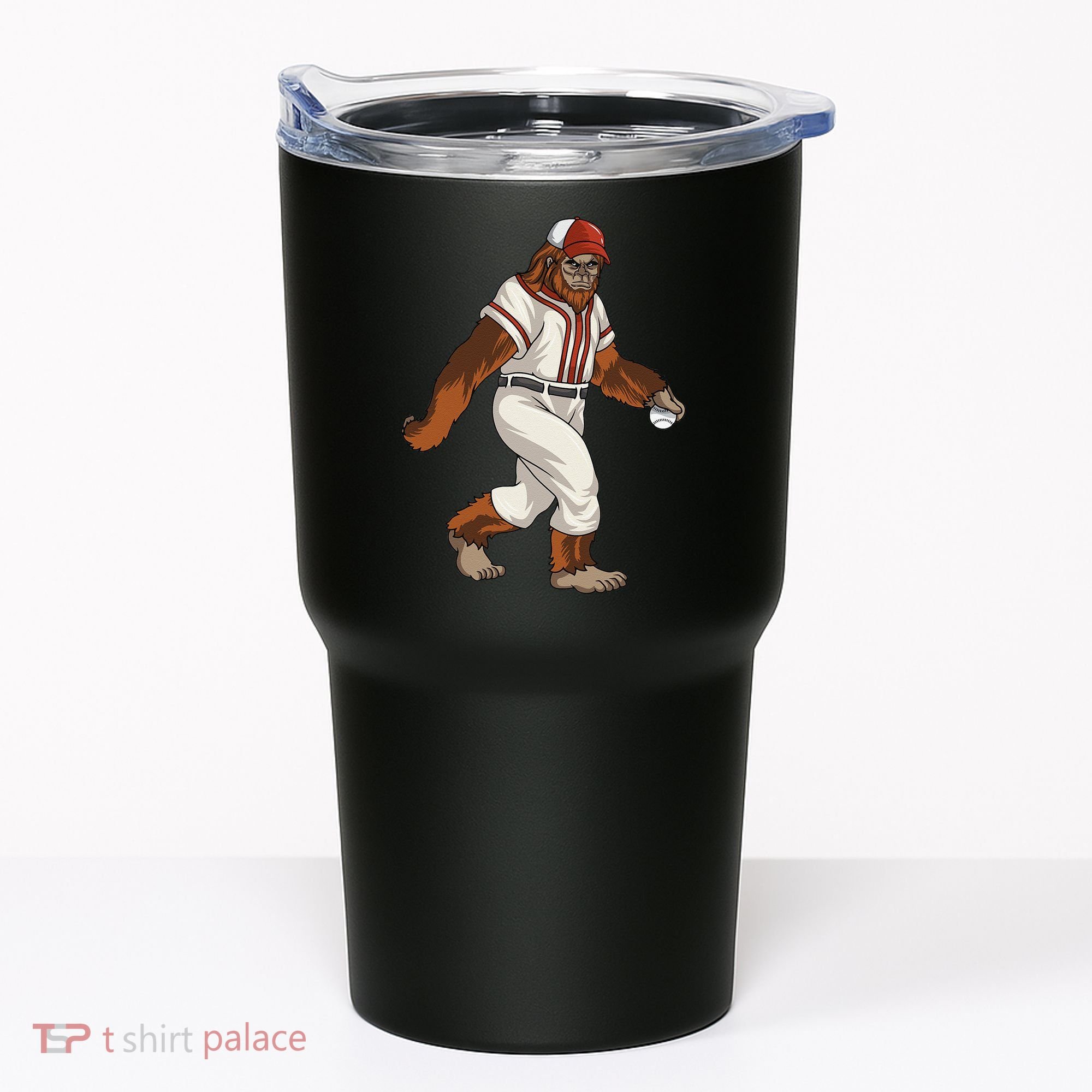Bigfoot Baseball Sasquatch Playing Baseball Player Tumbler