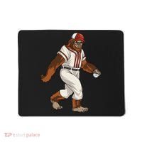 Bigfoot Baseball Sasquatch Playing Baseball Player Mousepad thumb 0