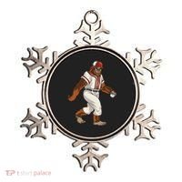 Bigfoot Baseball Sasquatch Playing Baseball Player Ornament thumb 0