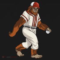 Bigfoot Baseball Sasquatch Playing Baseball Player Tank Top thumb 6