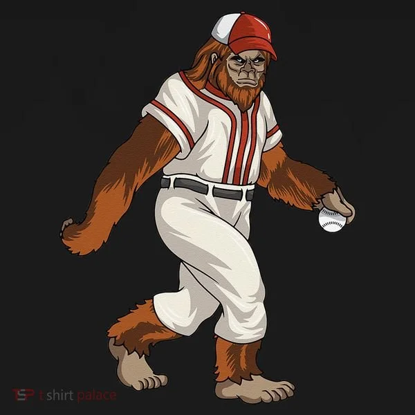 Bigfoot Baseball Sasquatch Playing Baseball Player Toddler T-Shirt
