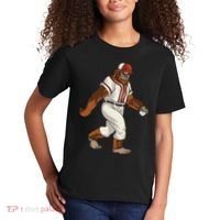 Bigfoot Baseball Sasquatch Playing Baseball Player Kids T-Shirt thumb 2