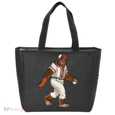 Bigfoot Baseball Sasquatch Playing Baseball Player Tote Bag