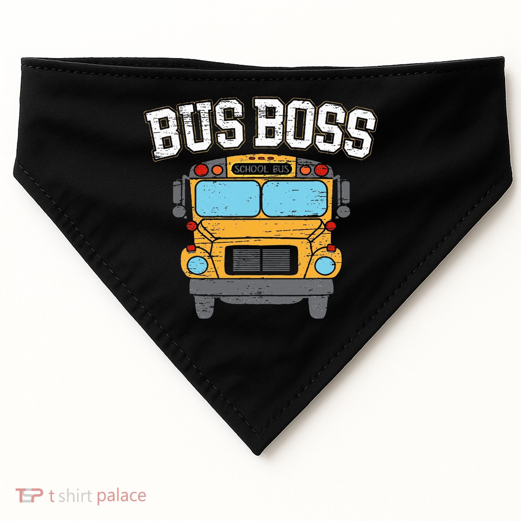 Bus Boss School Service Student Delivery Specialist USA-Made Doggie Bandana