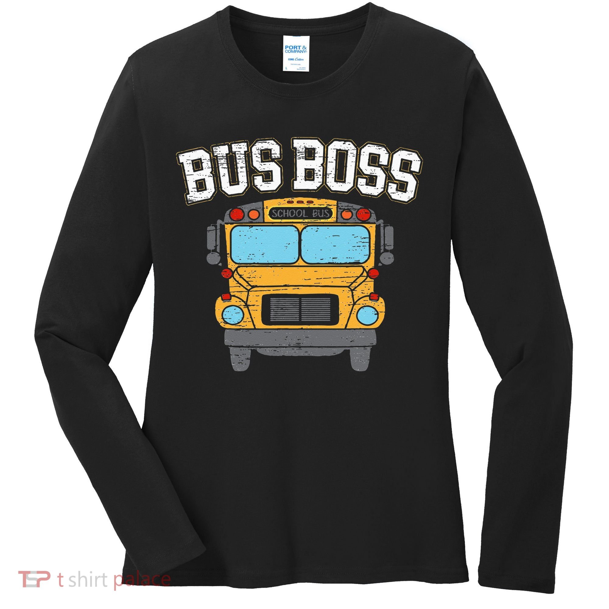 Bus Boss School Service Student Delivery Specialist Women's Long Sleeve Shirt