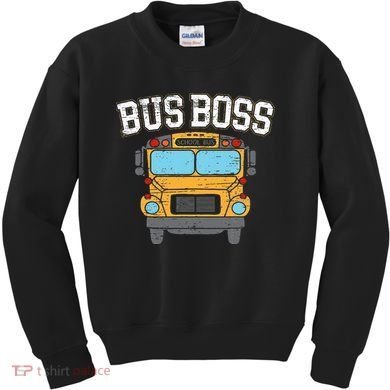 Bus Boss School Service Student Delivery Specialist Kids Sweatshirt