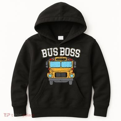 Bus Boss School Service Student Delivery Specialist Kids Hoodie