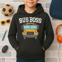 Bus Boss School Service Student Delivery Specialist Kids Hoodie thumb 2