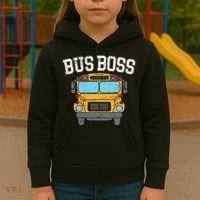 Bus Boss School Service Student Delivery Specialist Kids Hoodie thumb 3