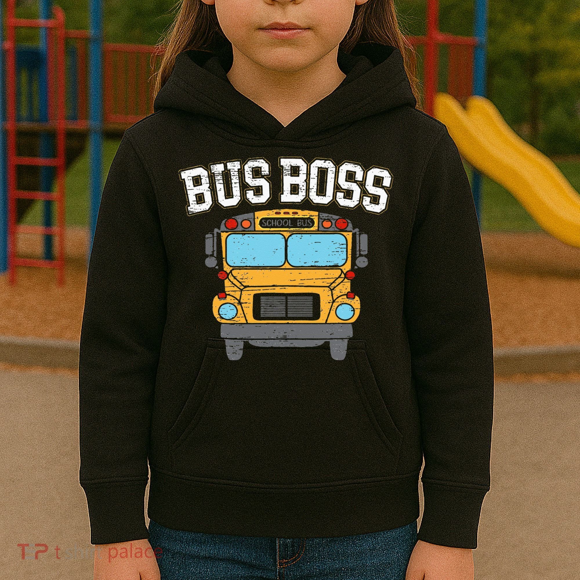 Bus Boss School Service Student Delivery Specialist Kids Hoodie