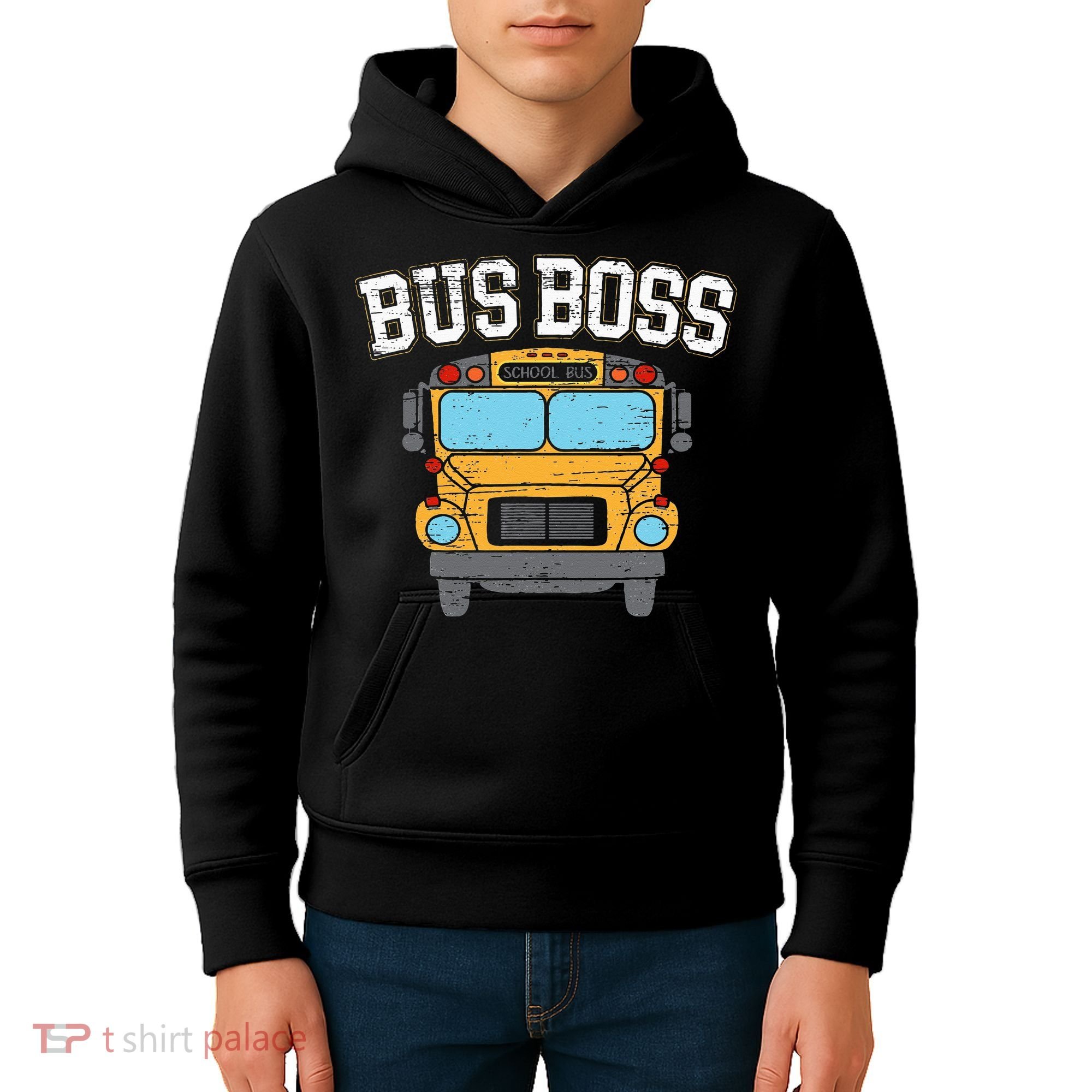 Bus Boss School Service Student Delivery Specialist Kids Hoodie