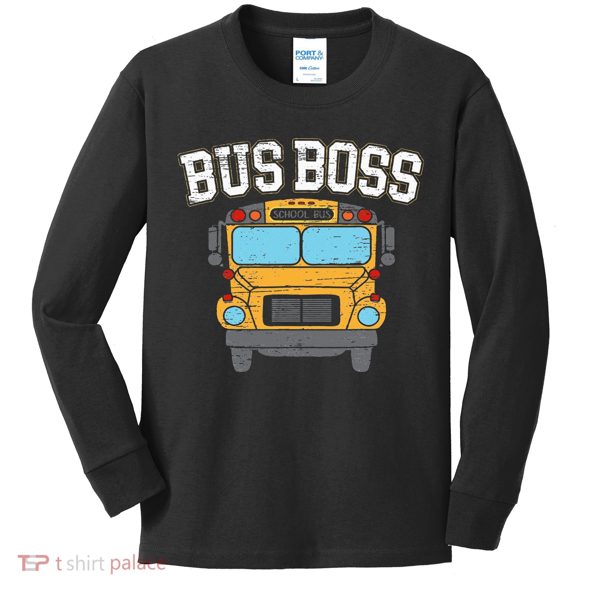 Bus Boss School Service Student Delivery Specialist Kids Long Sleeve Shirt