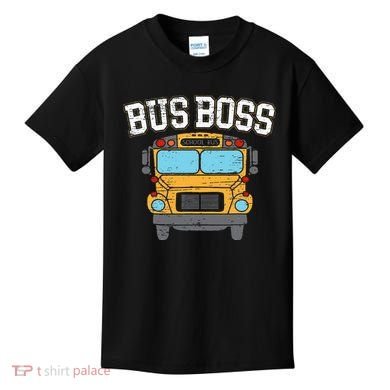 Bus Boss School Service Student Delivery Specialist Kids T-Shirt