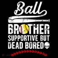 Ball Brother Supportive But Bored Softball Baseball Brother Gift Coffee Mug thumb 5