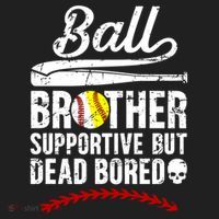 Ball Brother Supportive But Bored Softball Baseball Brother Gift Beanie thumb 2