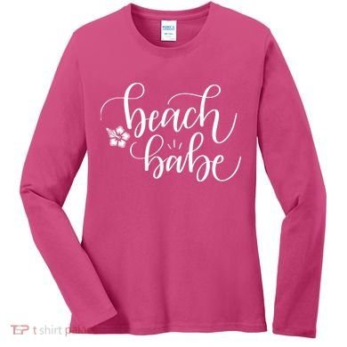 Beach Babe Summer Women's Long Sleeve Shirt