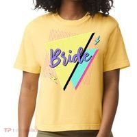 Bride & Bride Squad Retro 90’s Bachelorette Party Matching Comfort Colors Boxy T-Shirt thumb 0