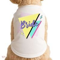 Bride & Bride Squad Retro 90’s Bachelorette Party Matching Doggie Tank thumb 0