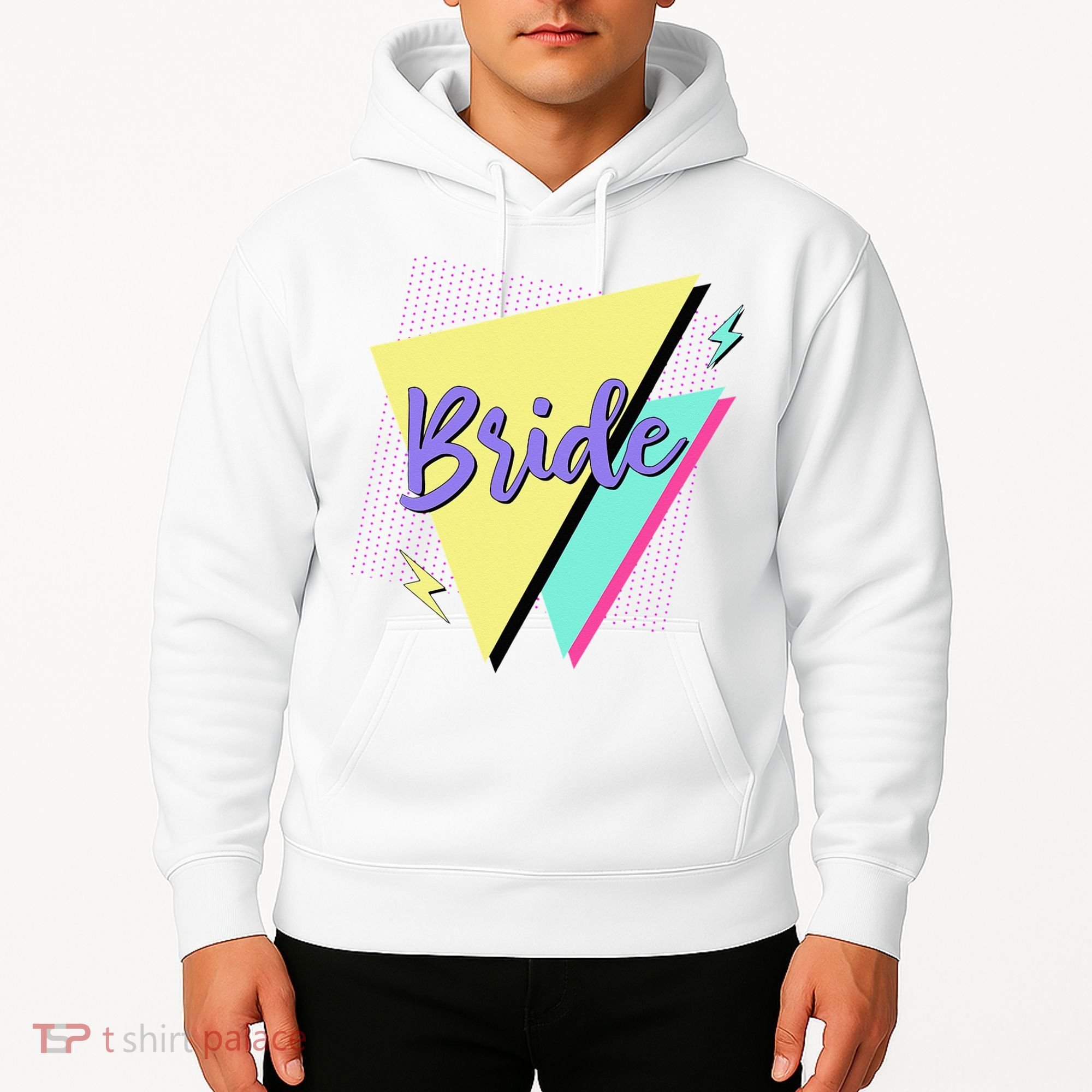 Bride & Bride Squad Retro 90’s Bachelorette Party Matching Hoodie