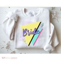 Bride & Bride Squad Retro 90’s Bachelorette Party Matching Sweatshirt thumb 2