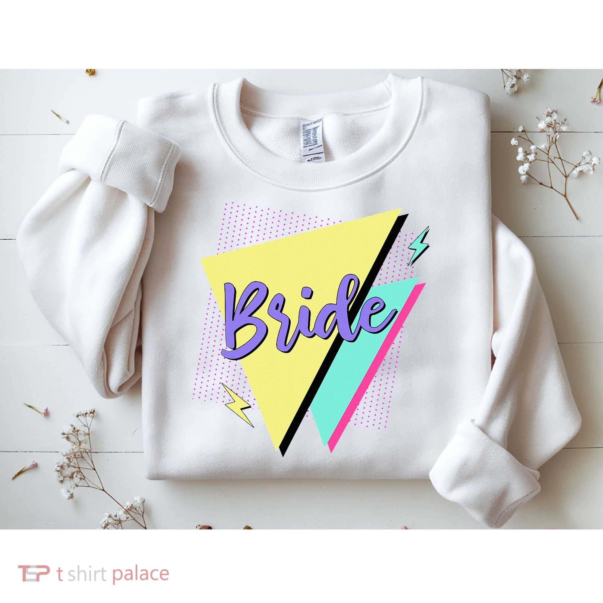 Bride & Bride Squad Retro 90’s Bachelorette Party Matching Sweatshirt