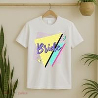 Bride & Bride Squad Retro 90’s Bachelorette Party Matching T-Shirt thumb 2