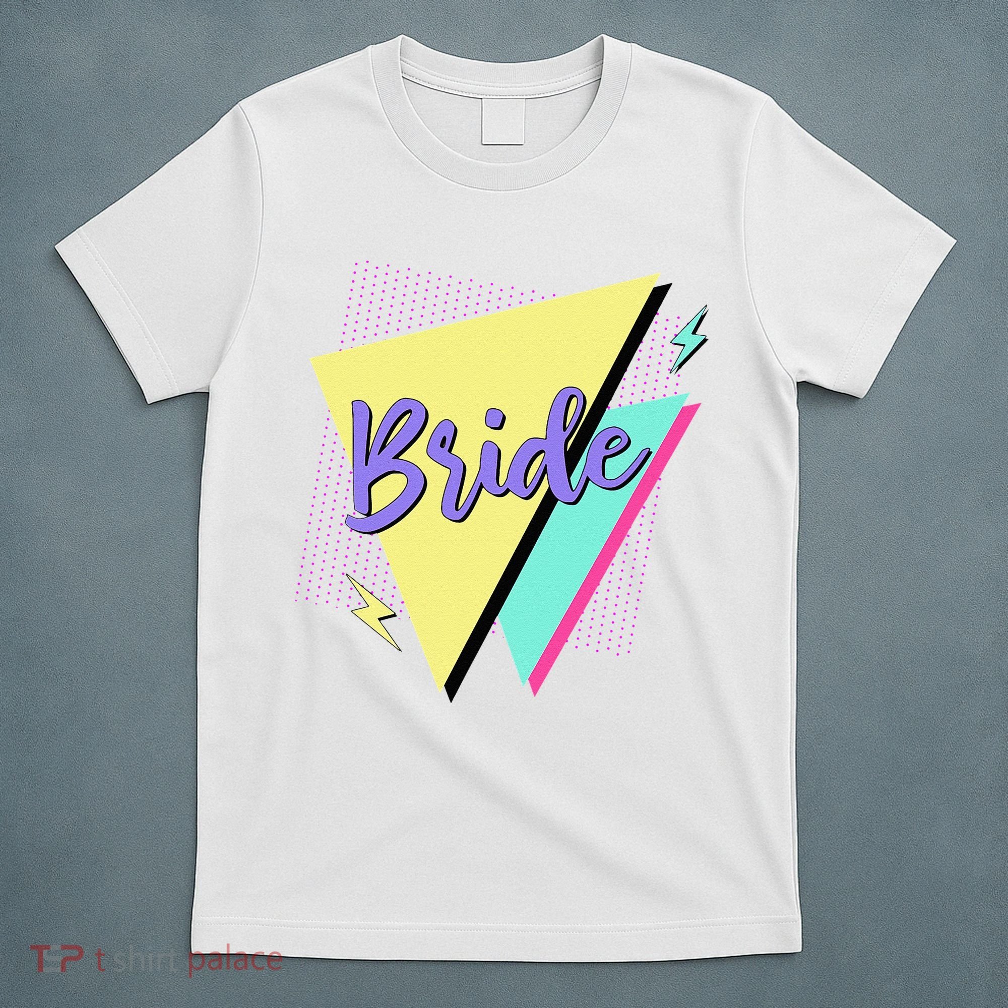 Bride & Bride Squad Retro 90’s Bachelorette Party Matching T-Shirt