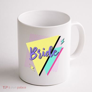 Bride & Bride Squad Retro 90’s Bachelorette Party Matching Coffee Mug back
