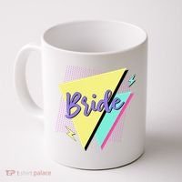 Bride & Bride Squad Retro 90’s Bachelorette Party Matching Coffee Mug thumb 0