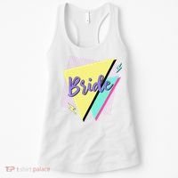 Bride & Bride Squad Retro 90’s Bachelorette Party Matching Women's Tank Top thumb 0