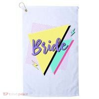 Bride & Bride Squad Retro 90’s Bachelorette Party Matching Golf Towel thumb 0
