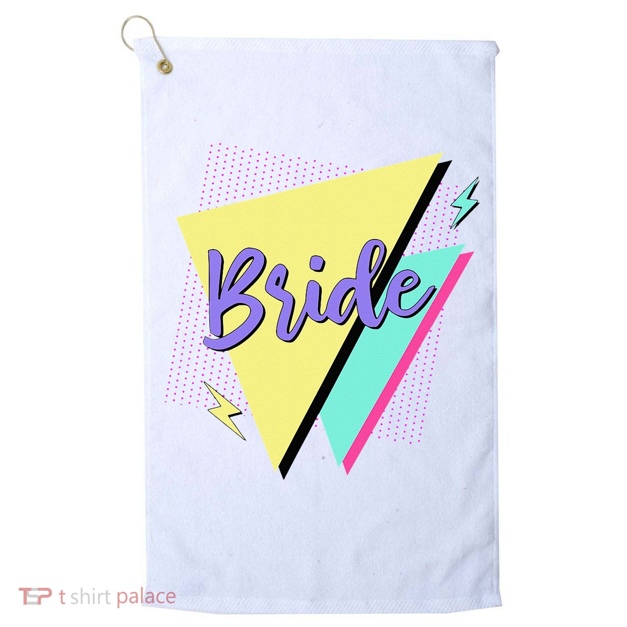 Bride & Bride Squad Retro 90’s Bachelorette Party Matching Golf Towel