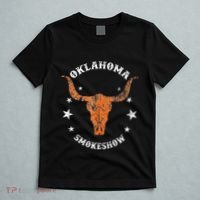 Boho Bull Skull Cow Oklahoma Smokeshow Western Country T-Shirt thumb 5