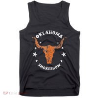 Boho Bull Skull Cow Oklahoma Smokeshow Western Country Tank Top thumb 0