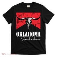 Boho Bull Skull Cow Oklahoma Smokeshow Western Country T-Shirt thumb 0
