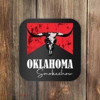 Boho Bull Skull Cow Oklahoma Smokeshow Western Country Coaster thumb 0