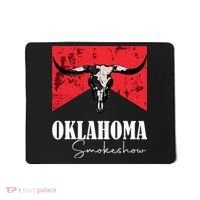 Boho Bull Skull Cow Oklahoma Smokeshow Western Country Mousepad thumb 0