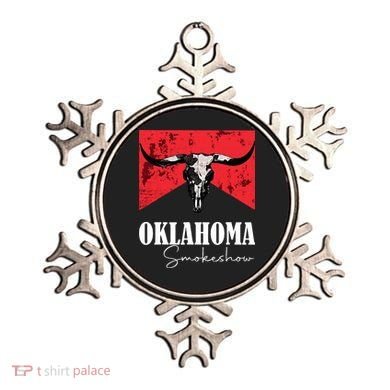 Boho Bull Skull Cow Oklahoma Smokeshow Western Country Ornament
