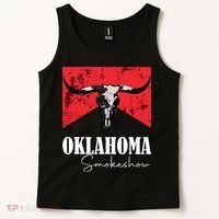 Boho Bull Skull Cow Oklahoma Smokeshow Western Country Tank Top thumb 2