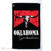 Boho Bull Skull Cow Oklahoma Smokeshow Western Country Golf Towel thumb 0