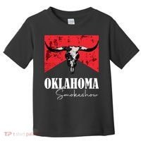 Boho Bull Skull Cow Oklahoma Smokeshow Western Country Toddler T-Shirt thumb 0